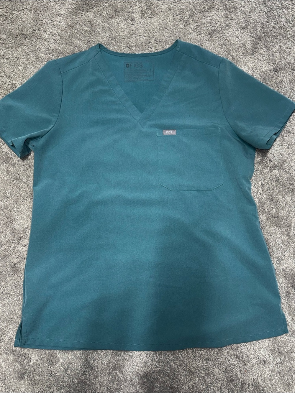 FIGS Catarina Women’s Small hydrogreen Scrub Top V-Neck